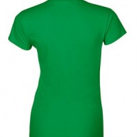 SKT037 green 167 short sleeved women' s round neck collar t-shirt 76000L quick personal printed words letters pattern women' s tee breathable tshirts supplier price side view